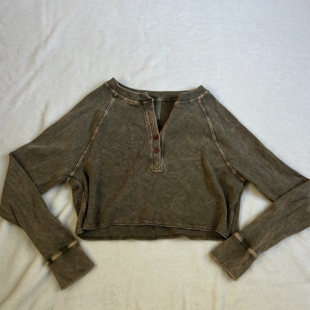 As revival Ribbed Cropped Long Sleeve